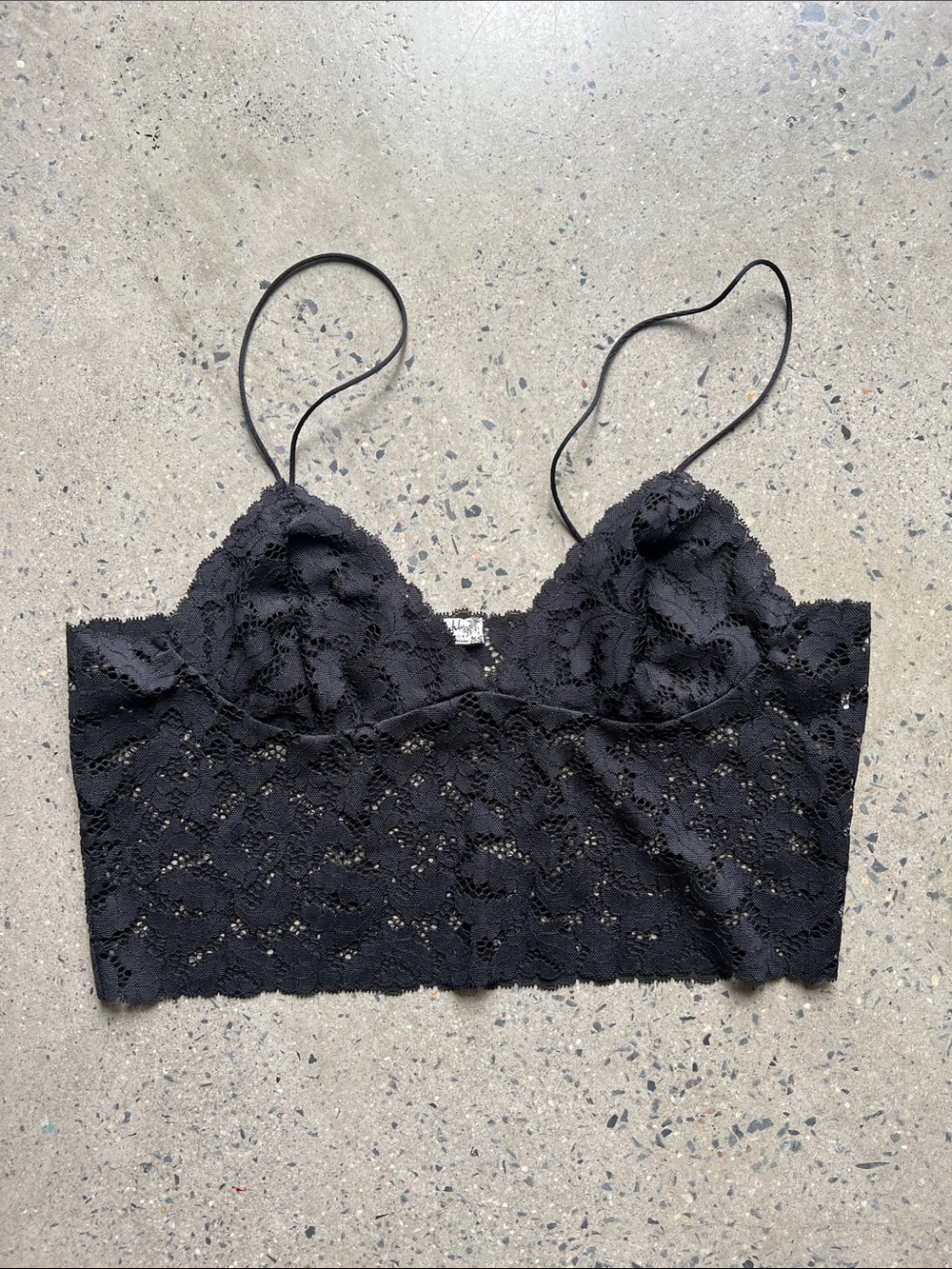 Free People Black Lace Bralette - EUC